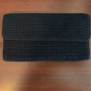 The Sak navy blue crochet wallet (never used)